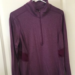 Half-zip, long sleeve athletic top